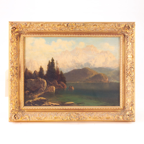 Appraisal: Joseph Von Schlogl German th c Mountainous Landscape and Lake