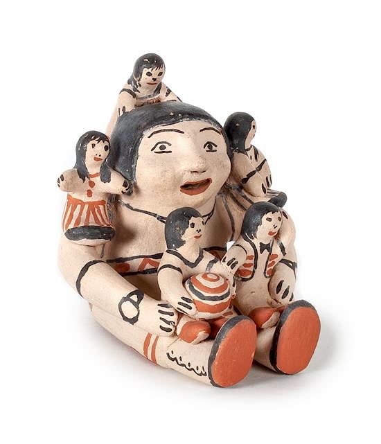 Appraisal: Seferina Ortiz Height inches Seferina Ortiz cochiti - polychrome storyteller