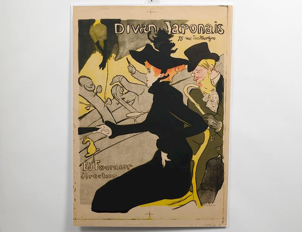 Appraisal: HENRI DE TOULOUSE-LAUTREC French - Divan Japonais Color Lithograph Backed