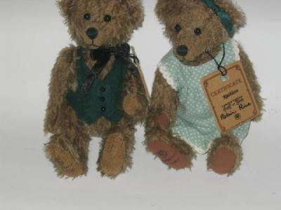 Appraisal: Two Robin Rive teddy bears Jack and Kathleen limited edition