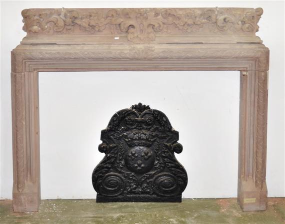 Appraisal: CHIMNEY MANTLE in the manner of the th c Red