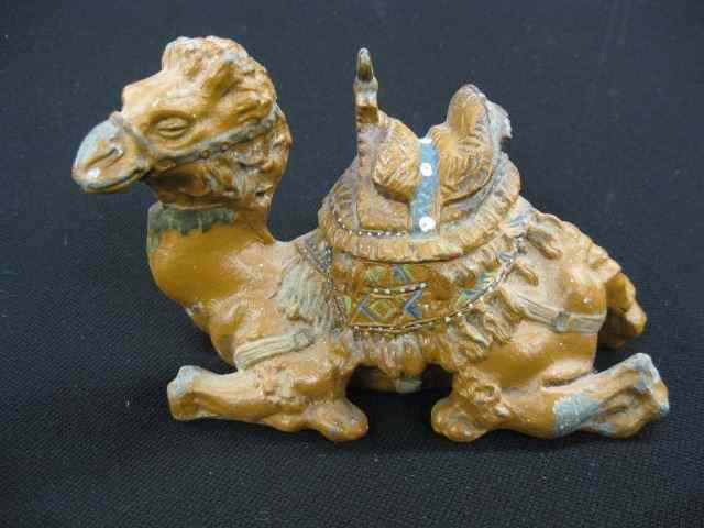 Appraisal: Victorian Figural Inkwell of a Camel cold-painted - '' x