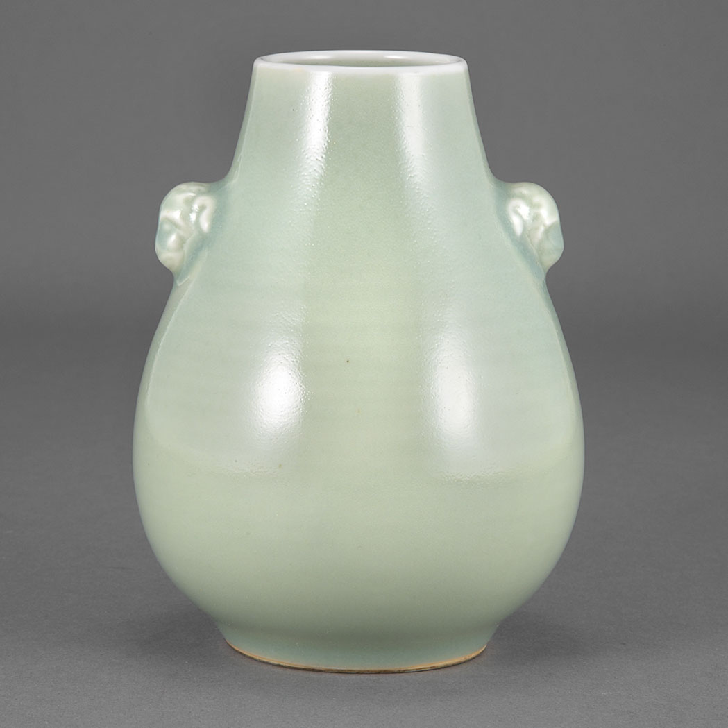 Appraisal: Chinese Celadon Glazed Porcelain Vase th Century Of ovoid form