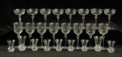 Appraisal: Set of Kosta Boda Stemware Comprising eight wine glasses and