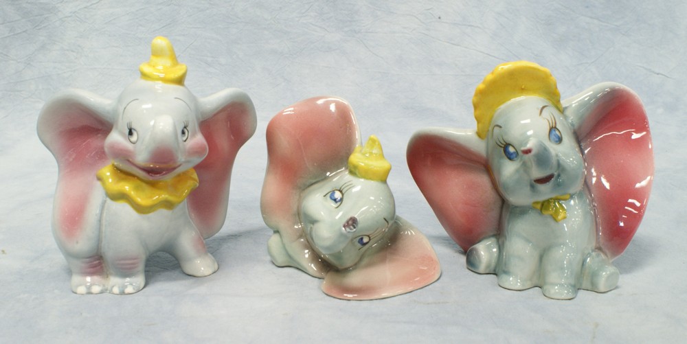 Appraisal: Disney Dumbo figurines one marked Vernon Kilns Disney Copyright tallest