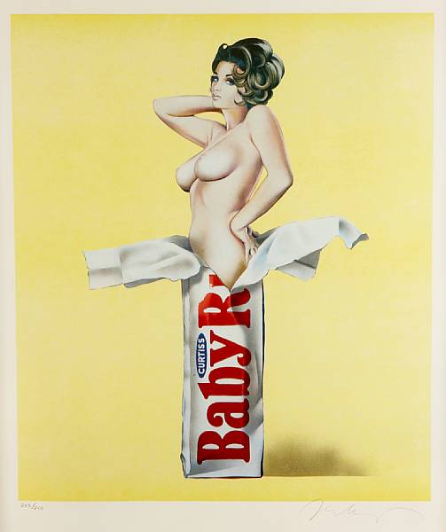 Appraisal: Mel Ramos American born Baby Ruth Offset lithograph in colors