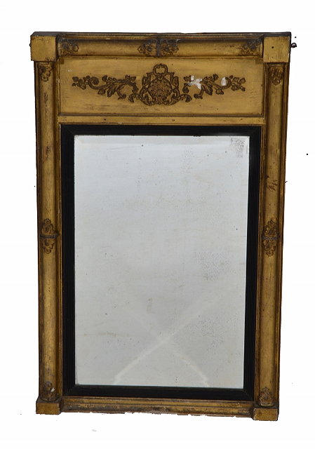 Appraisal: A REGENCY PIER GLASS the gilt moulded frame with ebonised