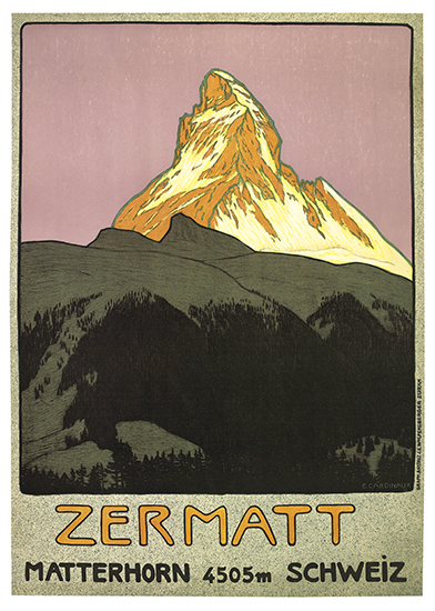 Appraisal: EMIL CARDINAUX - ZERMATT x inches x cm J E