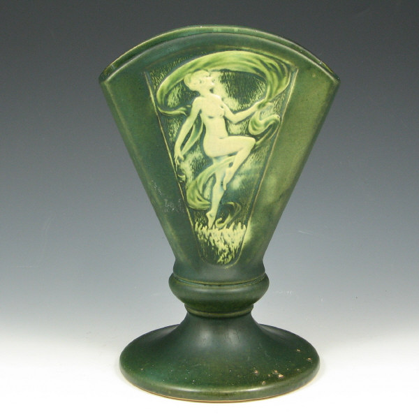 Appraisal: Roseville Rosecraft Panel Nude Fan Vase - Mint Roseville Rosecraft