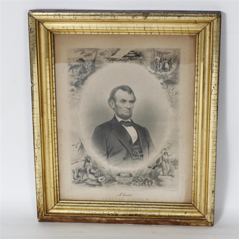 Appraisal: Abraham Lincoln portrait engraving by JC Buttre after the photograph