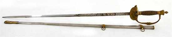 Appraisal: Model general army officer's Model dress sword and scabbard Description