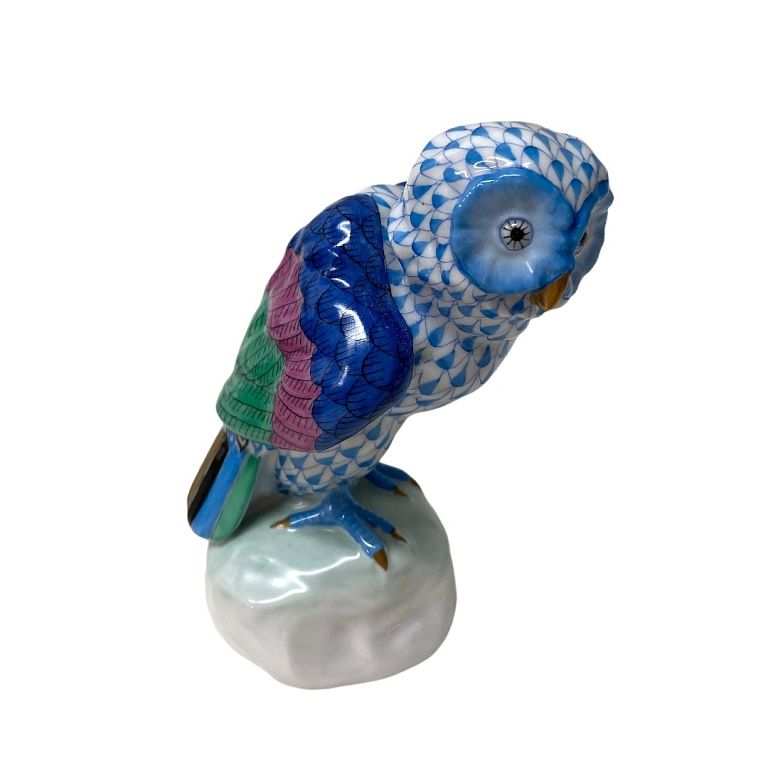 Appraisal: Herend Hand Painted Porcelain Owl Herend Hand painted Porcelain Owl