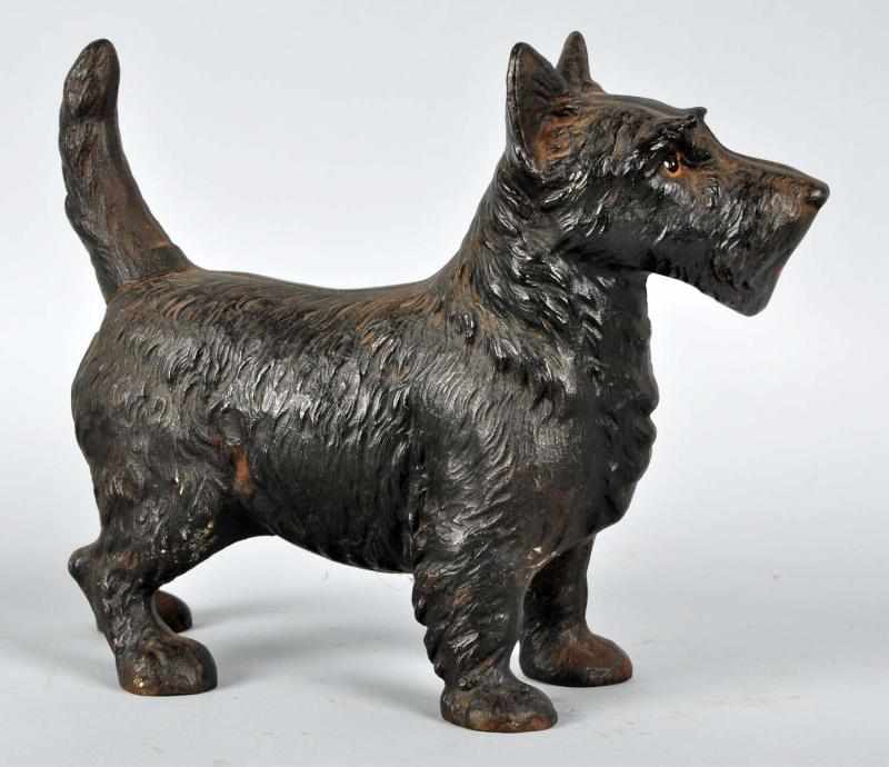 Appraisal: Cast Iron Standing Scottie Doorstop Description Hubley Full-figure Condition Excellent