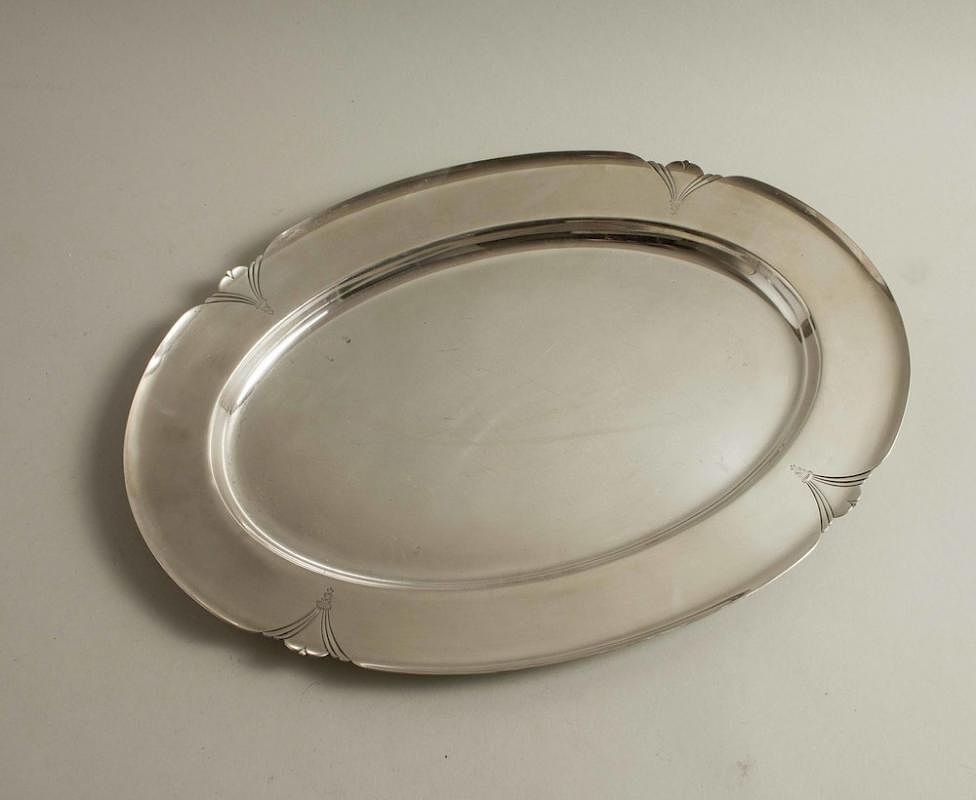 Appraisal: Weidlich Sterling Platter Weidlich sterling oval platter Marked on underside