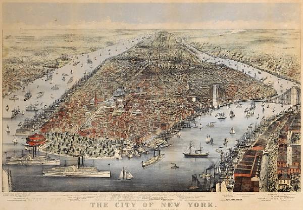 Appraisal: Currier amp Ives Publishers American The City of New York