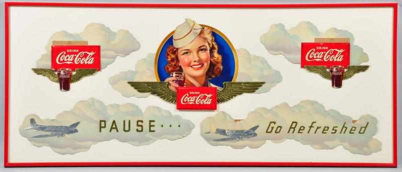 Appraisal: Coca-Cola Aviation Back Bar Display Description Another exceedingly rare festoon