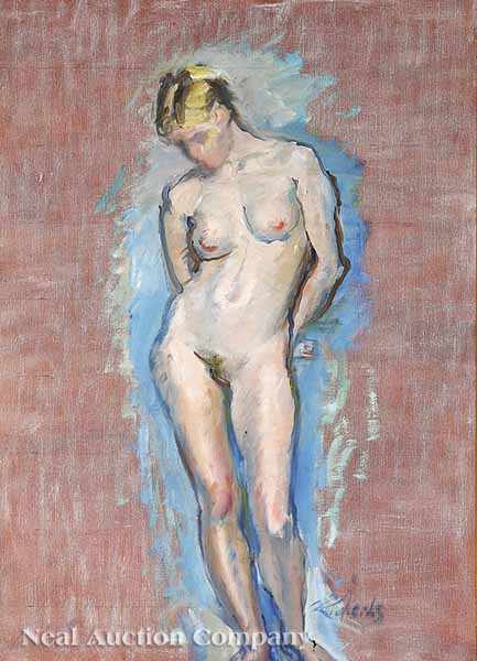 Appraisal: Charles Whitfield Richards American New Orleans - Standing Female Nude