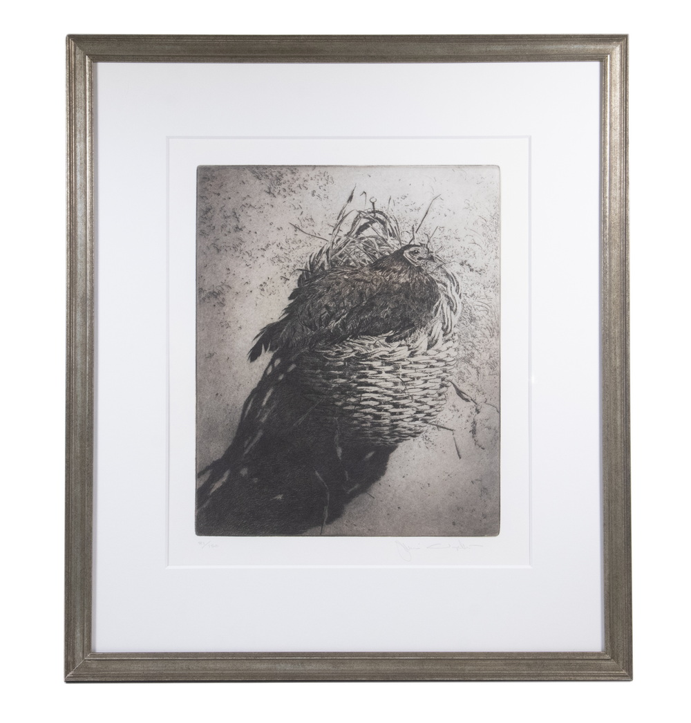 Appraisal: JAMIE WYETH PA ME - SIGNED ETCHING Chicken Basket limited