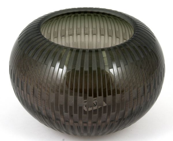 Appraisal: K W LeFuier Basket Weave c charcoal bowl h x