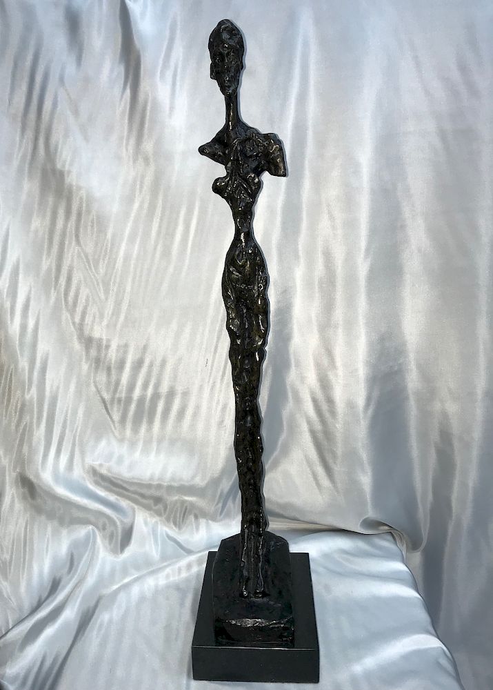 Appraisal: Swiss Bronze Sculpture A Giacometti Femme de Bou Swiss Bronze