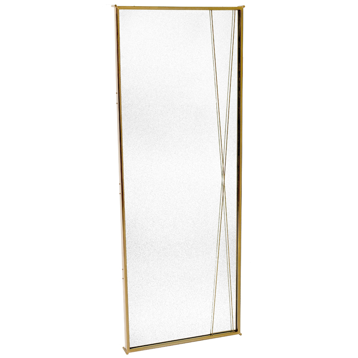 Appraisal: Paul McCobb wall mirror brass rectangular form with X-shaped decoration