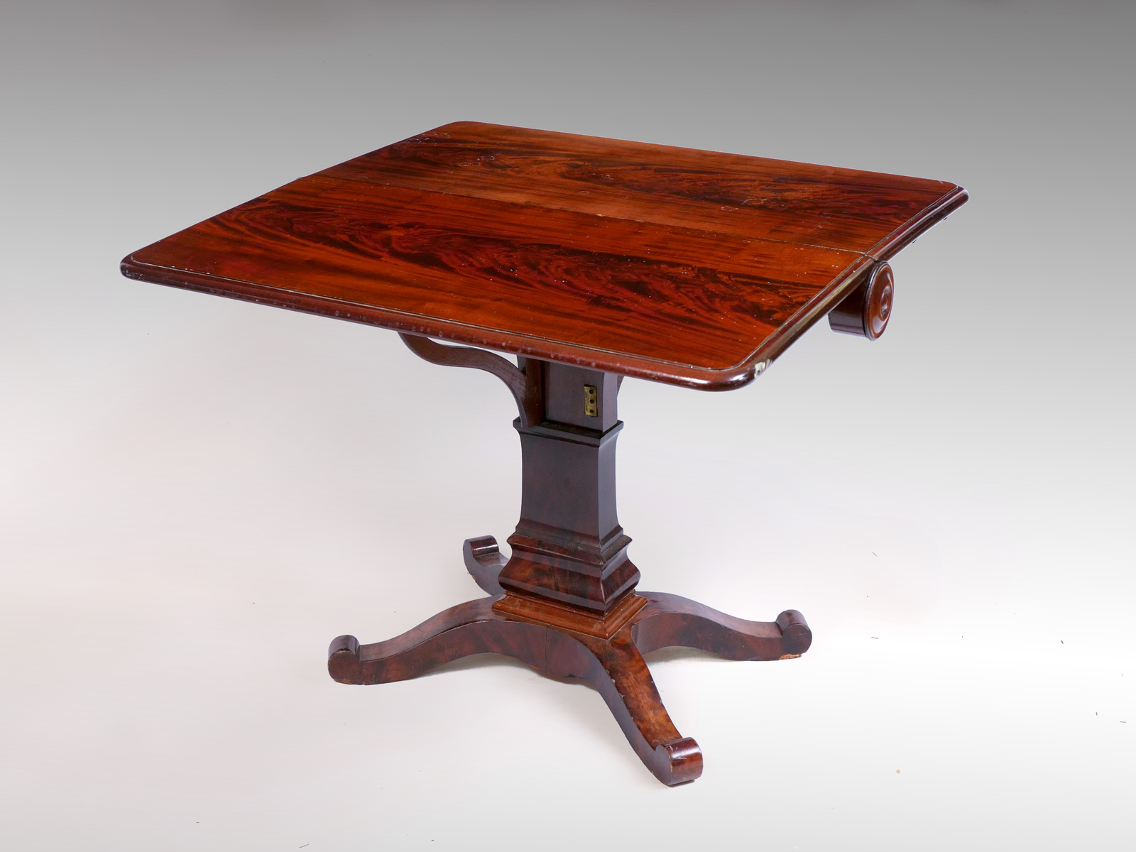 Appraisal: LATE EMPIRE DROP LEAF TABLE Double drop leaf table with