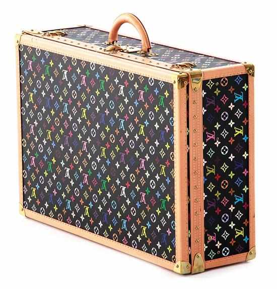 Appraisal: Louis Vuitton multicolor monogram Alzer hardsided luggage removable interior tray