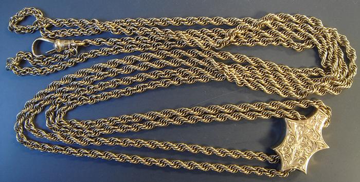 Appraisal: K yg Watch Chain with Slide rope chain with a