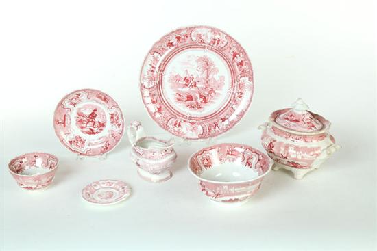 Appraisal: SEVENTEEN PIECES OF RED STAFFORDSHIRE English early th century Red