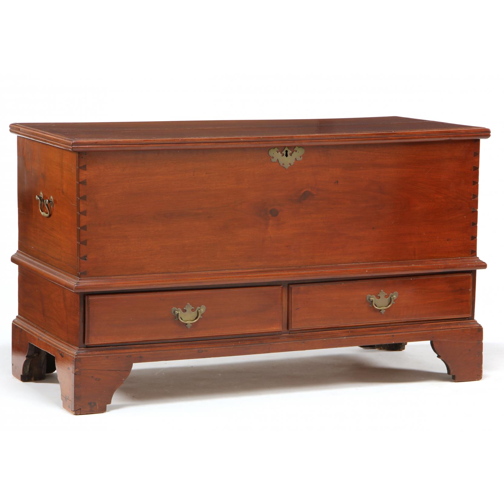 Appraisal: Pennsylvania Chippendale Blanket Chest late th century walnut pine and