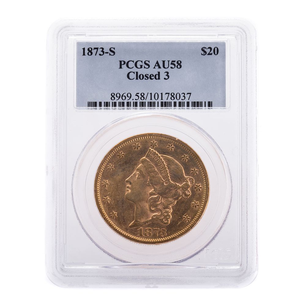 Appraisal: -S Closed Double Eagle PCGS AU- -S Closed Type Double