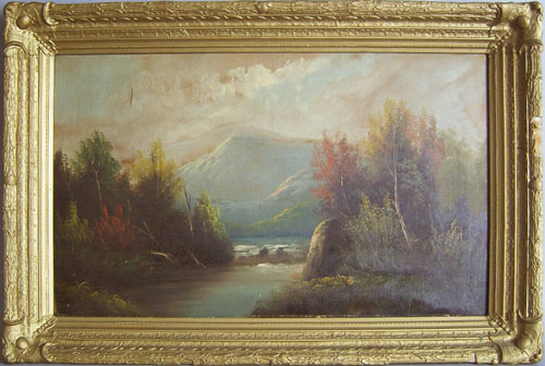 Appraisal: American oil on canvas landscape th c x