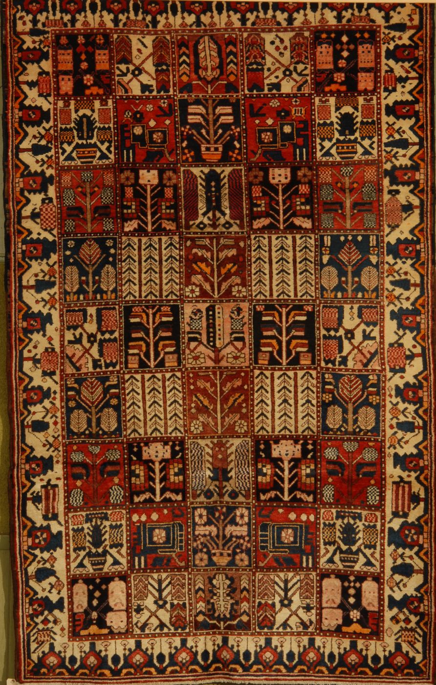 Appraisal: ORIENTAL RUG BAKHTIARI ' x ' Five rows of garden