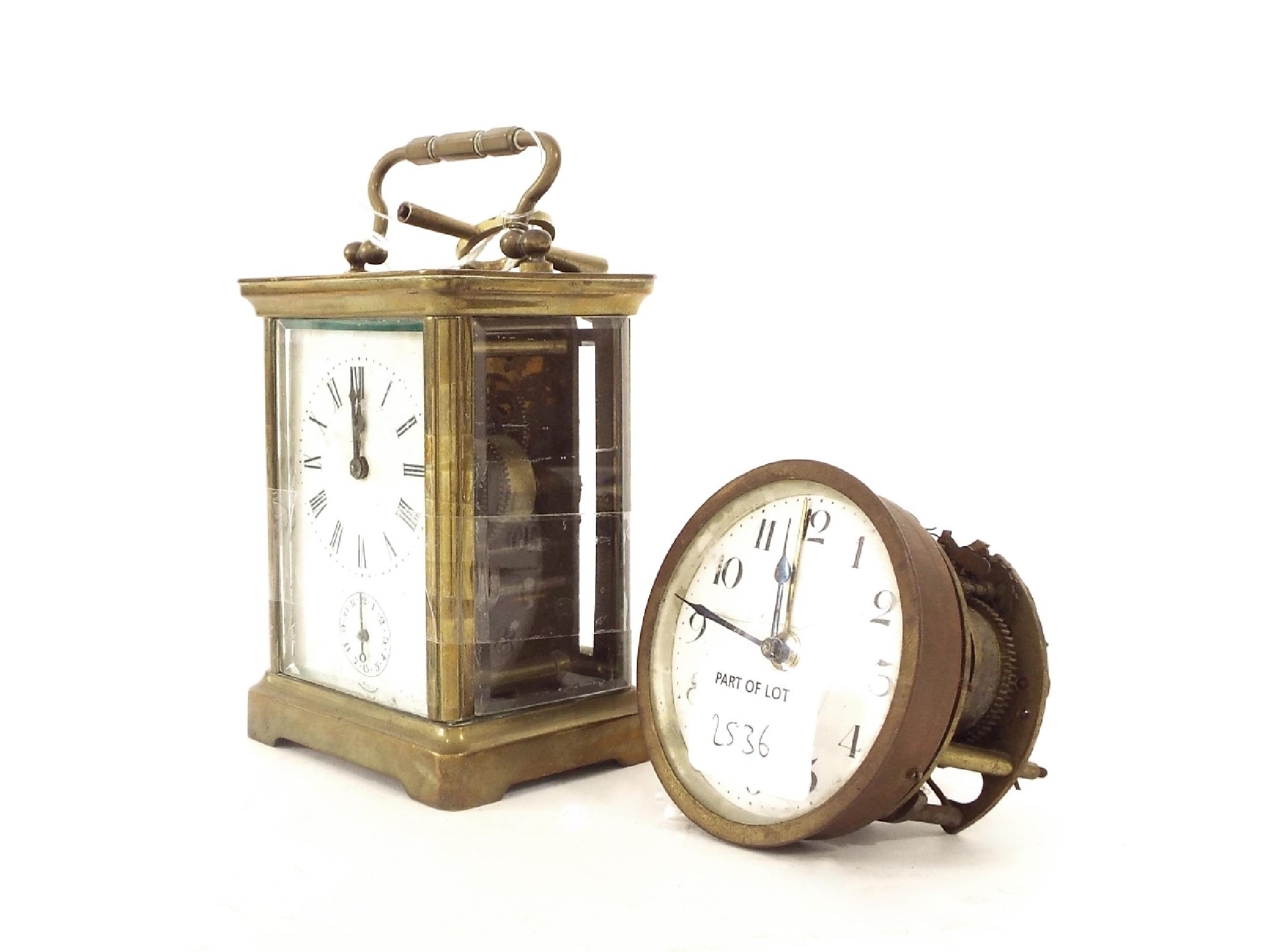 Appraisal: Carriage clock timepiece with alarm striking on a bell high