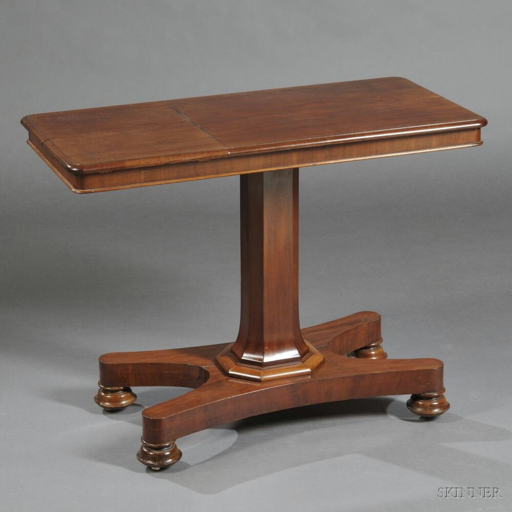 Appraisal: Early Victorian Mahogany Metamorphic Library Reader's Table th century rectangular