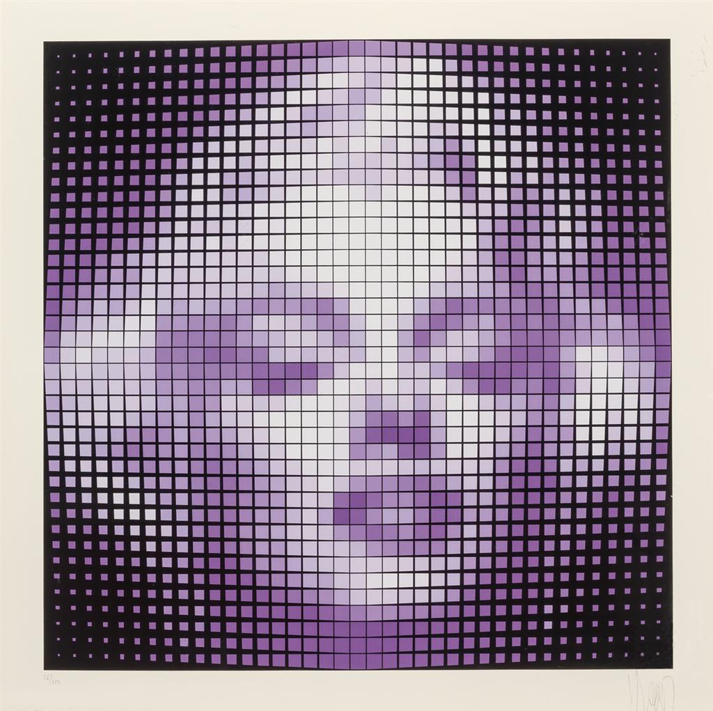 Appraisal: Yvaral Jean-Pierre Vasarely French - Marilyn silk-screen signed lower right