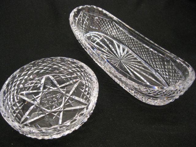 Appraisal: pcs Waterford Crystal oval bowl x and a diameter dish