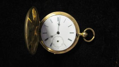 Appraisal: karat yellow gold lady's hunting case pocket watch Henry Captgeneve