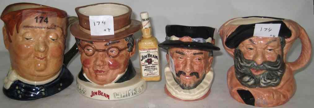 Appraisal: Royal Doulton small character jugs Falstaff D Mr Pickwick Limited