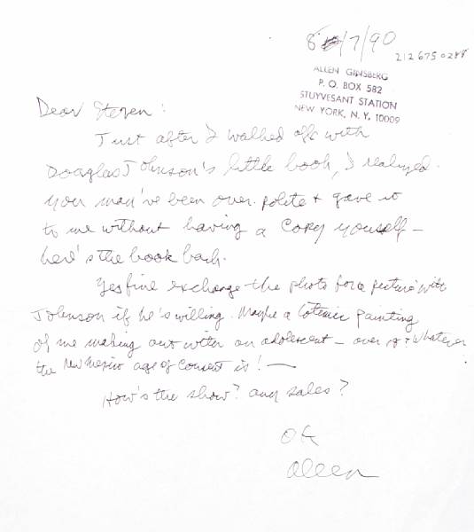 Appraisal: Ginsberg Allen Autograph Letter Signed Allen p to New York