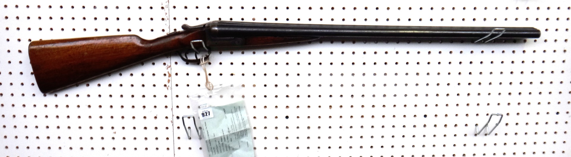 Appraisal: A twelve bore Belgian shotgun with plain steel barrels cm