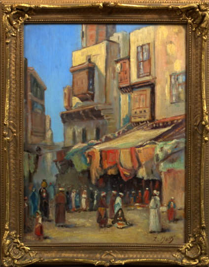 Appraisal: Continental School Late th Century Market Scene oil on board