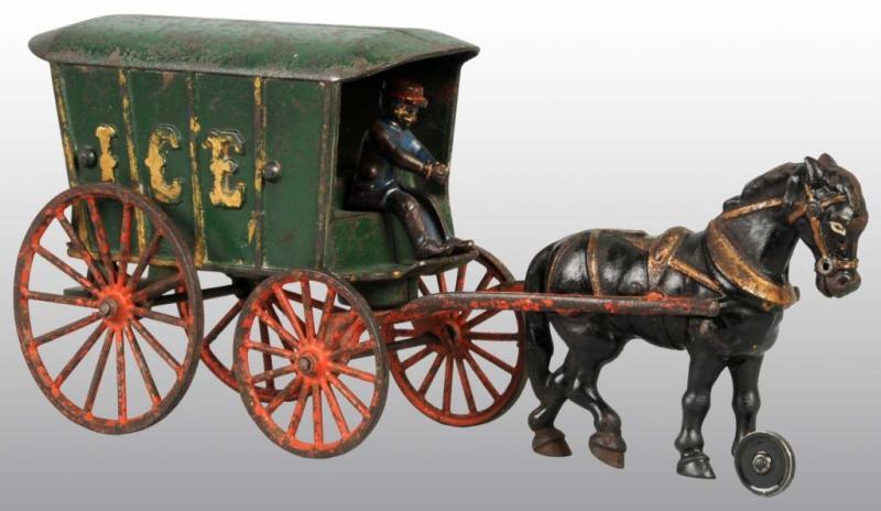 Appraisal: Cast Iron Hubley Ice Wagon Toy Description Pulled by a