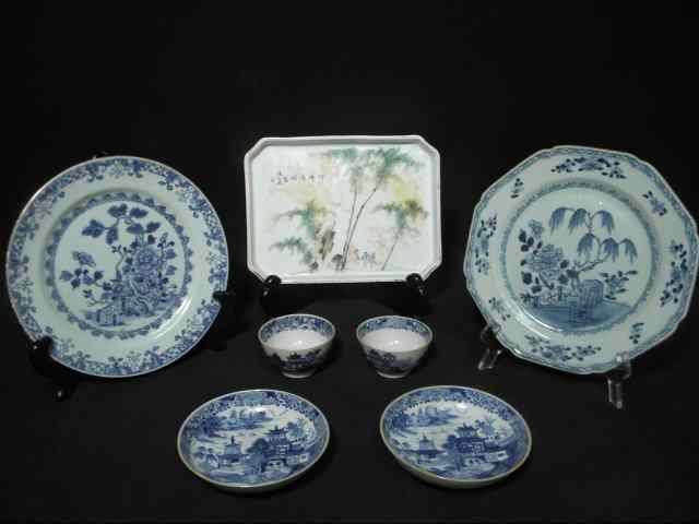 Appraisal: Early Chinese porcelain ware Includes a pair of th century