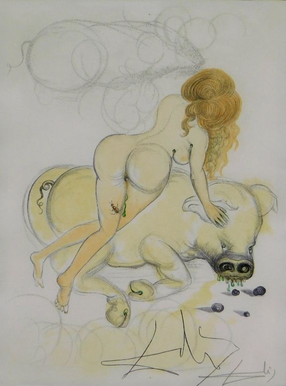 Appraisal: Salvadore Dali Illustre Casanova Nude Engraving Salvadore Dali France Spain