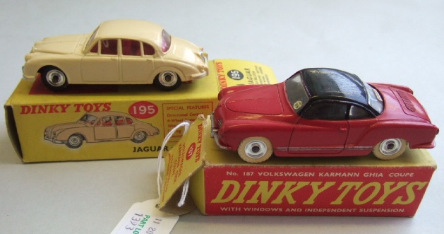 Appraisal: A Dinky Jaguar saloon and a Dinky Volkswagon Karmann Ghia