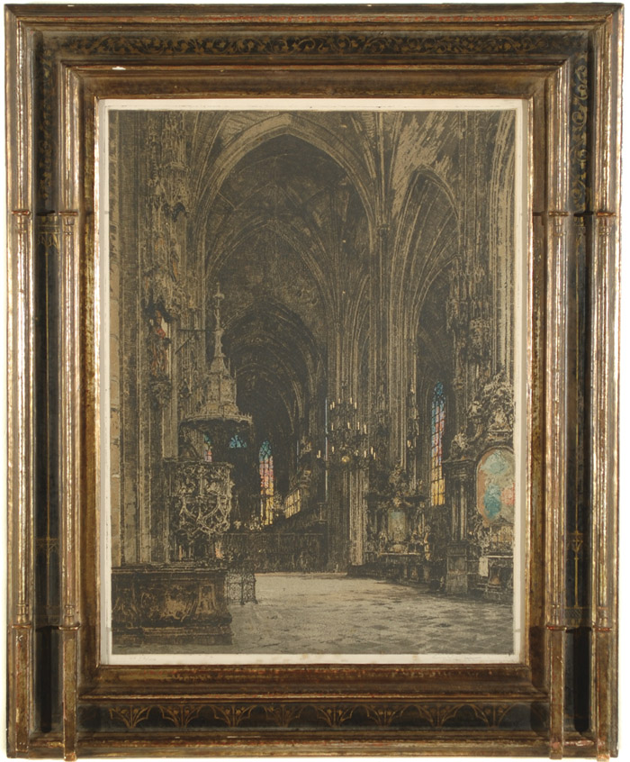 Appraisal: LUIGI KASIMIR ETCHING AND AQUATINT Austria - Stephansdom in Wien