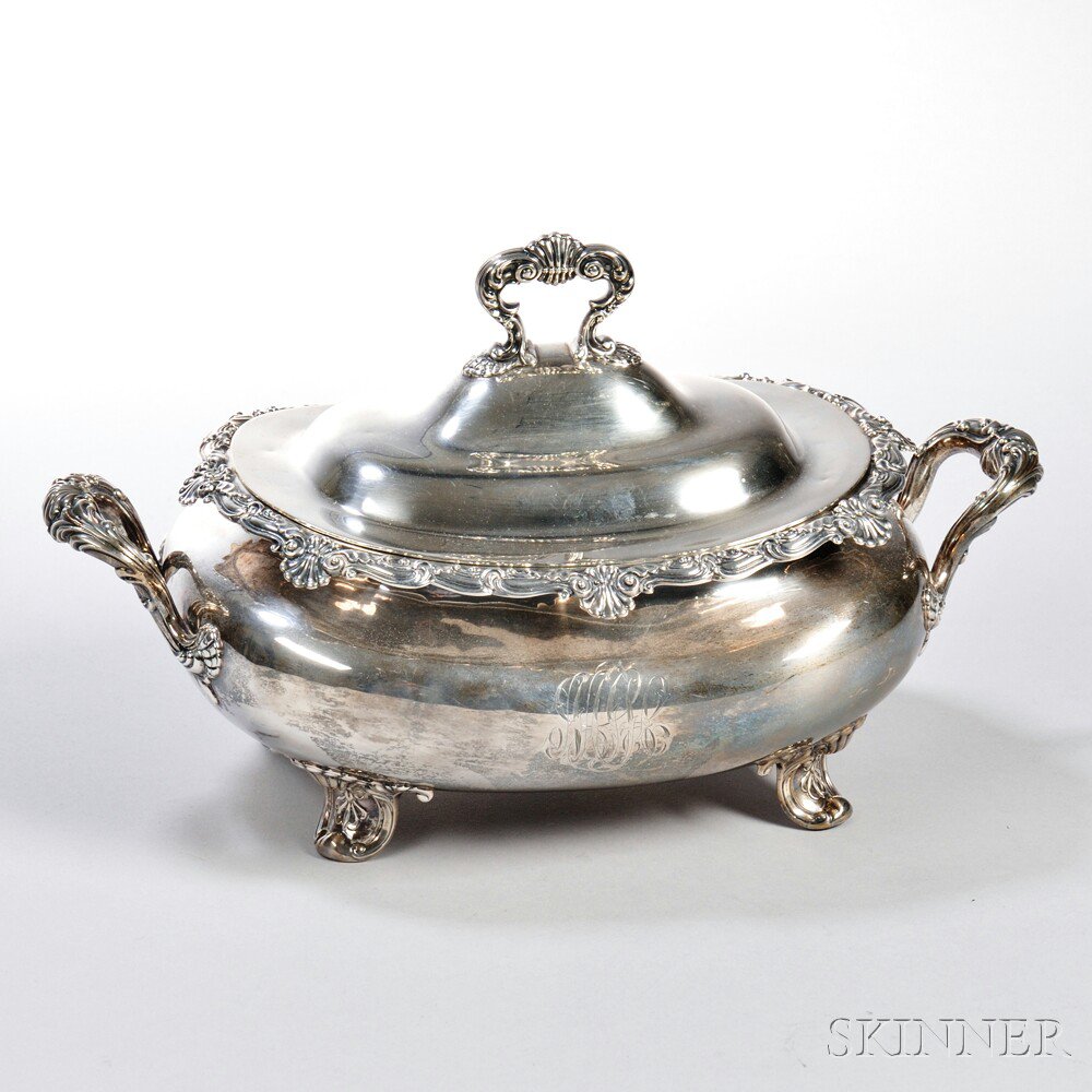 Appraisal: Gorham Sterling Silver Covered Tureen Providence ovoid with a shell