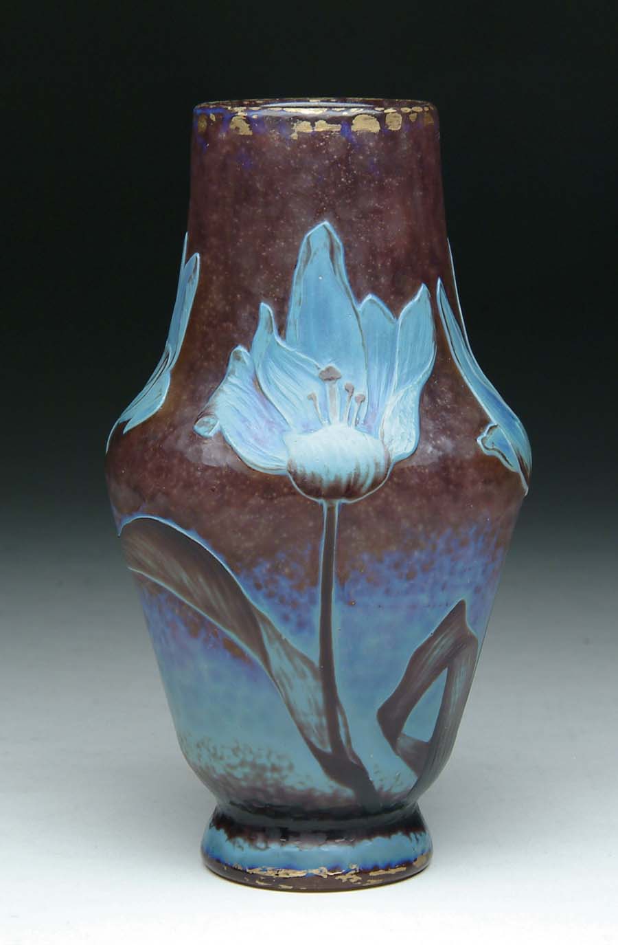 Appraisal: DAUM CAMEO AND MARTELE VASE Exceptionally fine Daum vase has