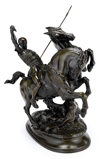 Appraisal: Emmanuel Fremiet French - the horse tamer Bronze dark brown